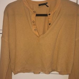 Out From Under cropped loose ribbed long sleeve